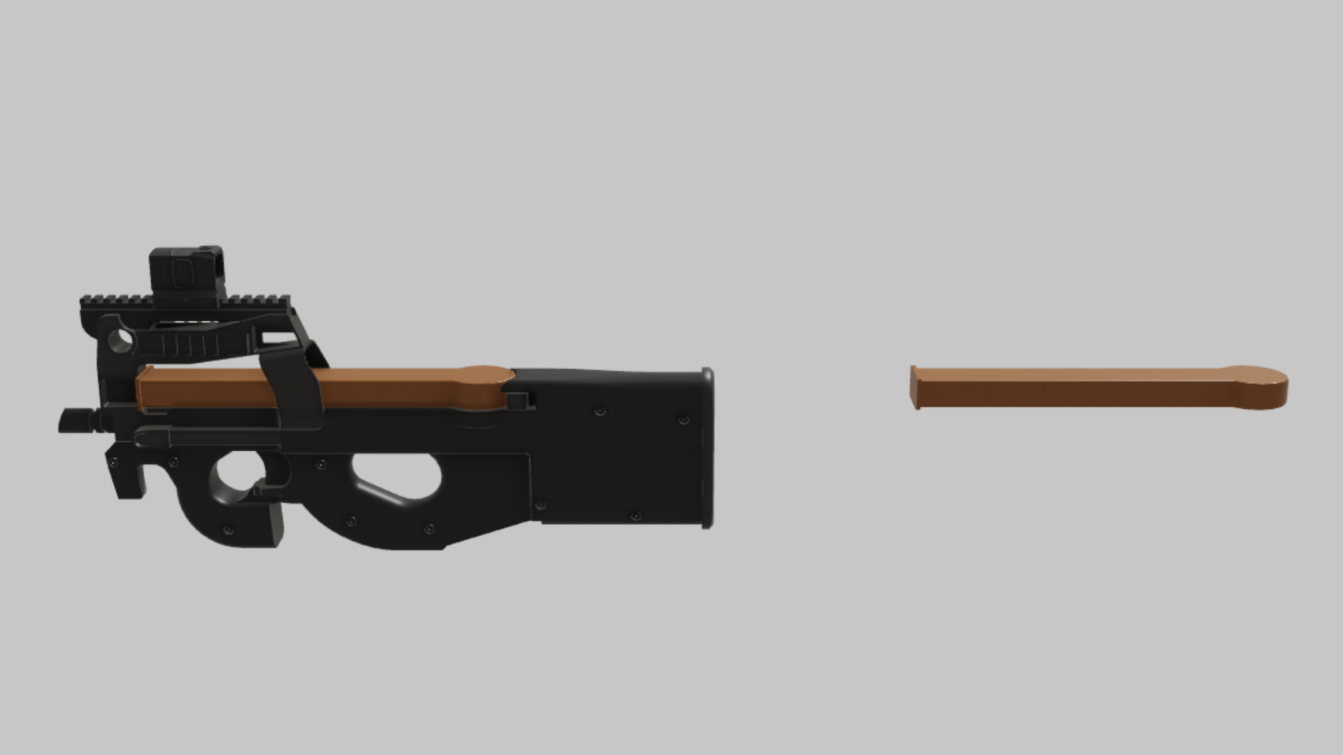P90 Breacher RBXM asset back view