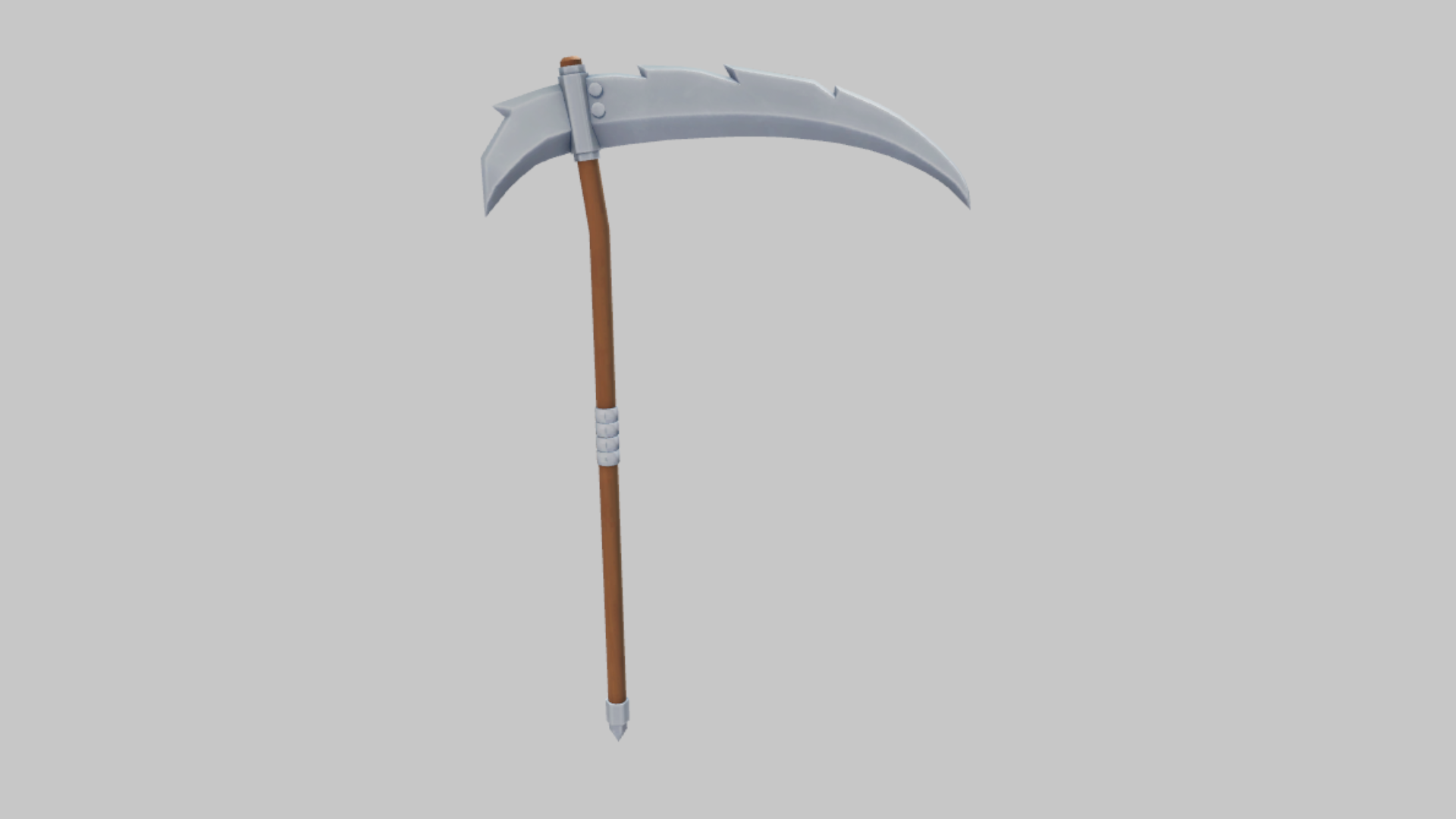 Silver Scythe RBXM asset back view